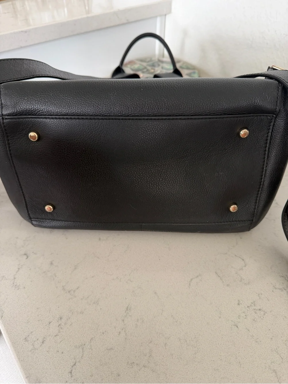 MINA BAIE Harper Backpack Leather Midi Black/Gold
